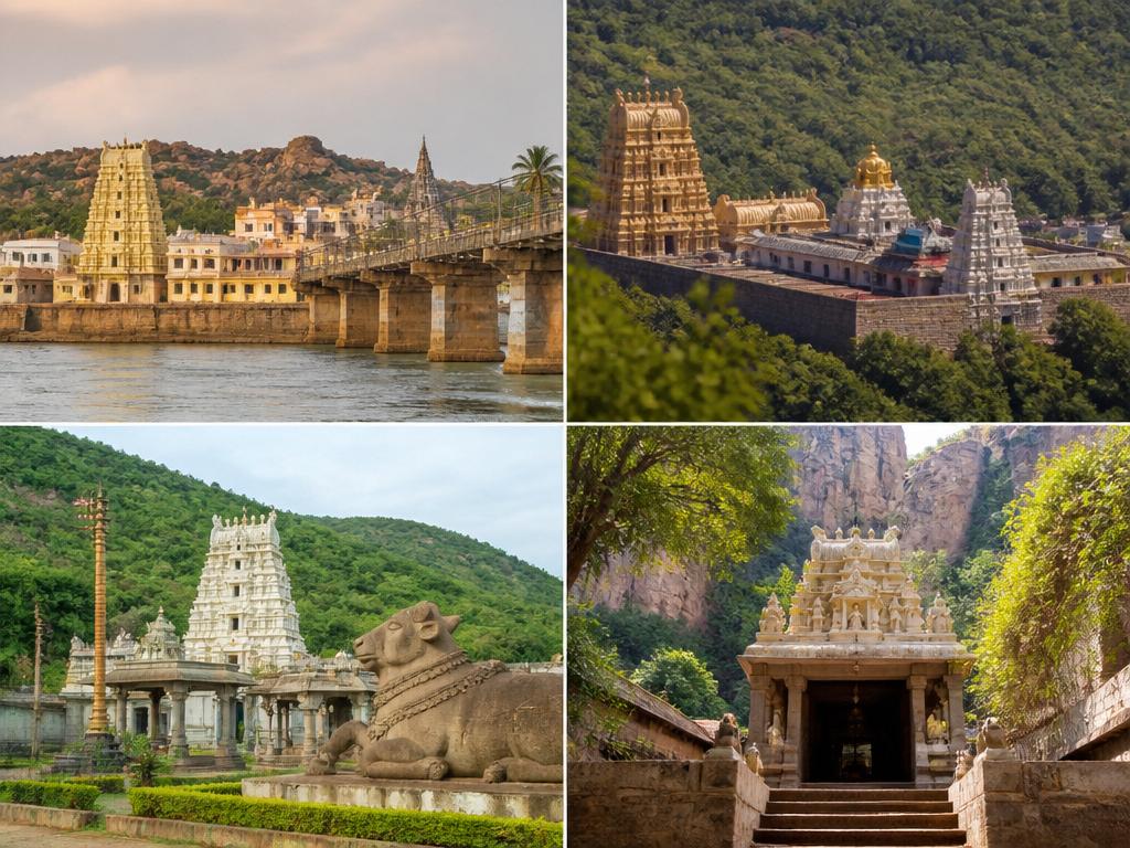 Mantralayam, Srisailam, Mahanandi and Ahobilam temples in Andhra Pradesh