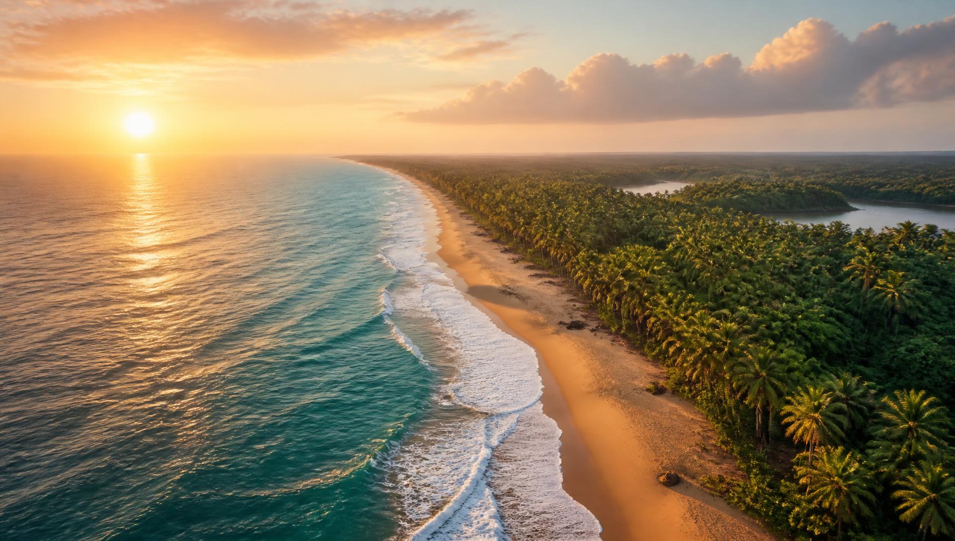 Kannur coastline and Bekal fort