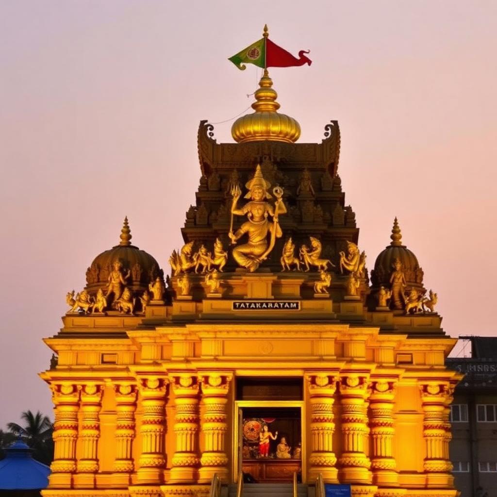 Chidambaram Nataraja Temple with ornate golden roof and dancing Shiva sculptures