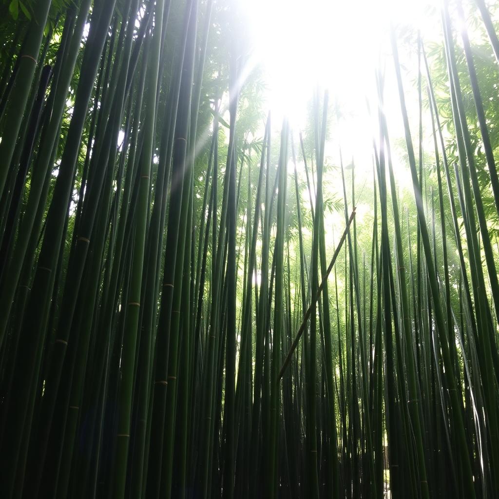 Sunlit bamboo forest lining a jeep track in Muthanga Wildlife Sanctuary