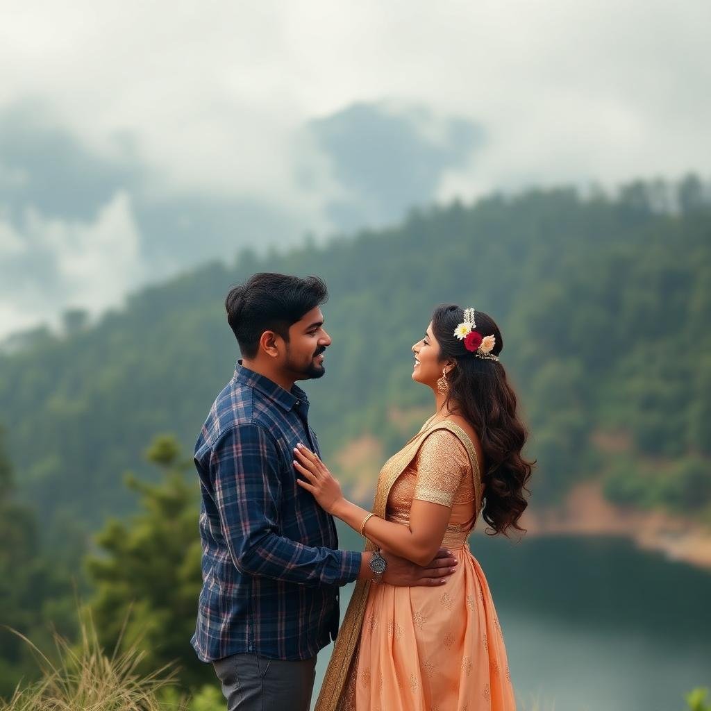 Golden sunrise over misty Ooty tea gardens and Kodaikanal pine forests — Nilgiri hills honeymoon