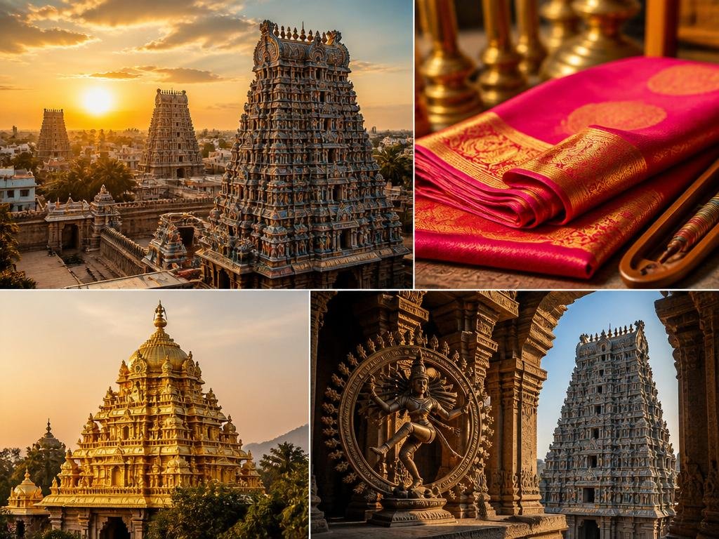 Cinematic view of the sacred Kanchipuram - Vellore - Chidambaram pilgrimage — India temple photography