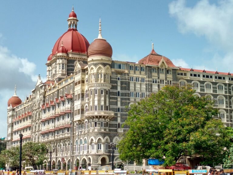 A grand domed heritage hotel beside the waterfront